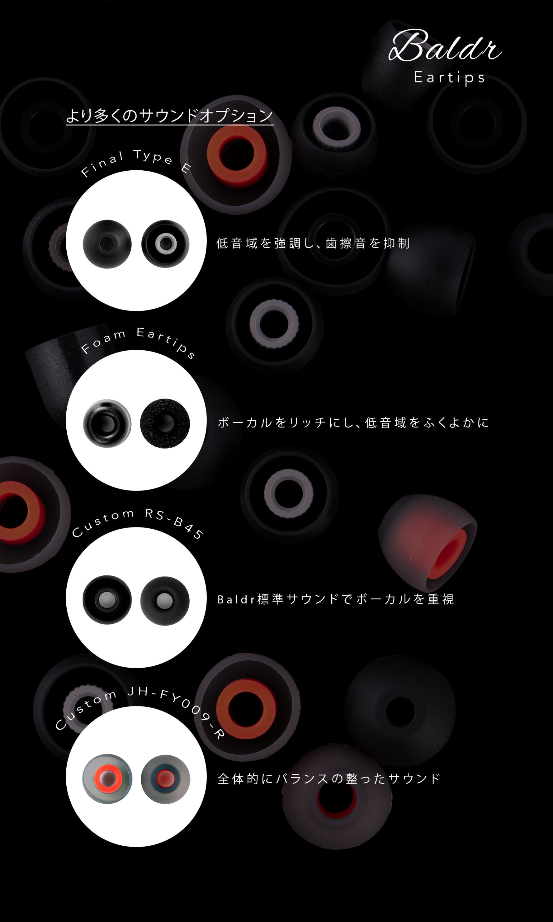 Baldrイヤチップ